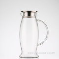 Glass pitcher with spout for juice & iced tea